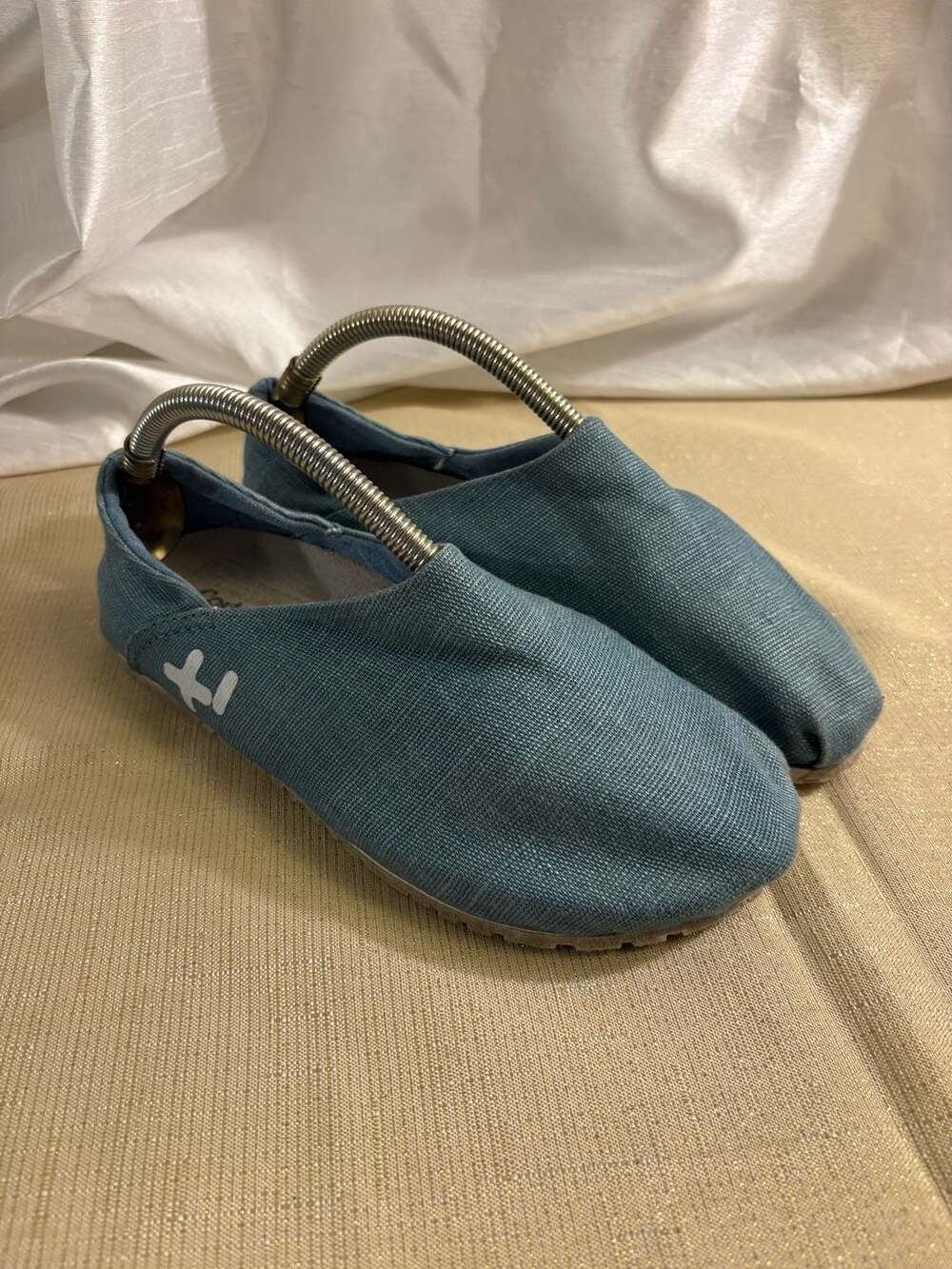 Otz Cork Lite Size 37 Blue Linen Slip Ons